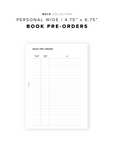 PR248 - Book Pre-Orders - Printable Insert