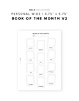 PR301 - Book of the Month V2 - Printable Insert