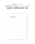 PR326 - Daily Checklist V2 - Printable Insert