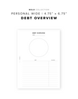 PR224 - Debt Overview - Printable Insert