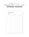 PR226 - Expense Tracker V3 - Printable Insert