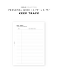 PR247 - Keep Track - Printable Insert