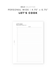 PR336 - Let's Cook - Printable Insert