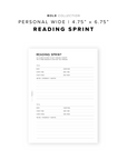 PR233 - Reading Sprint - Printable Insert