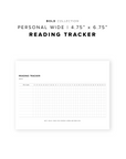 PR215 - Reading Tracker - Printable Insert