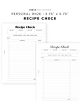 PR349 - Recipe Check - Printable Insert