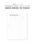 PR239 - Book Series to Finish - Printable Insert