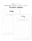 PR350 - To Buy Check - Printable Insert