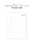 PR330 - To Do List - Printable Insert