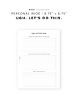 PR265 - Ugh Let's Do This - Printable Insert