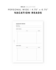 PR260 - Vacation Reads - Printable Insert