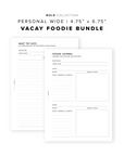 PR267 - Vacay Foodie Bundle - Printable Insert
