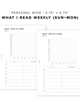 PR218 - What I Read Weekly - Printable Insert