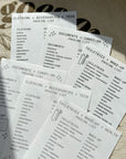 PPC26 - Packing Lists - Printable Planner Cards