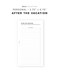 PR269 - After the Vacation - Printable Insert