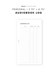 PR251 - Audiobook Log - Printable Insert