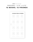 PR245 - 12 Books, 12 Friends - Printable Insert