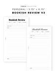 PR347 - Bookish Review V3 - Printable Insert
