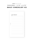 PR326 - Daily Checklist V2 - Printable Insert