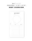 PR224 - Debt Overview - Printable Insert