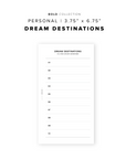 PR266 - Dream Destinations - Printable Insert