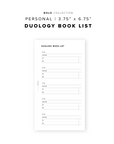 PR243 - Duology Book List - Printable Insert