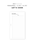PR336 - Let's Cook - Printable Insert