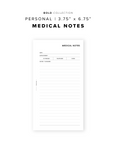 PR338 - Medical Notes - Printable Insert