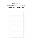 PR284 - Medication Log V2 - Printable Insert