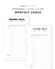 PR354 - Monthly Check - Printable Insert