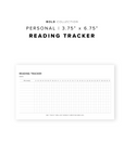 PR215 - Reading Tracker - Printable Insert