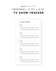 PR333 - TV Show Tracker V2 - Printable Insert