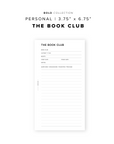 PR234 - The Book Club - Printable Insert