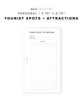 PR267 - Tourist Spots - Printable Insert