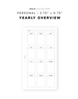 PR328 - Yearly Overview - Printable Insert