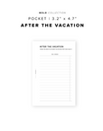 PR269 - After the Vacation - Printable Insert