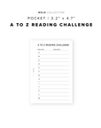PR320 - A to Z Reading Challenge - Printable Insert