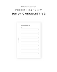 PR326 - Daily Checklist V2 - Printable Insert