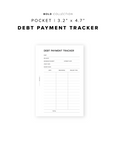 PR225 - Debt Payment Tracker - Printable Insert