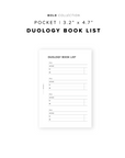 PR243 - Duology Book List - Printable Insert