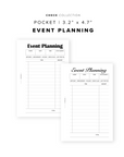 PR346 - Event Planning - Printable Insert