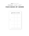 PR217 - Fave Books by Genre - Printable Insert