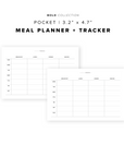 PR340 - Meal Planner Tracker - Printable Insert