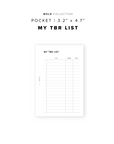 PR253 - My TBR List - Printable Insert