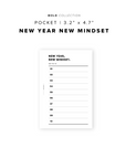 PR241 - New Year. New Mindset - Printable Insert