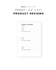 PR236 - Product Reviews - Printable Insert