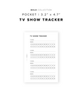 PR333 - TV Show Tracker V2 - Printable Insert