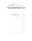PR273 - The Shopping List - Printable Insert