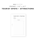 PR267 - Tourist Spots - Printable Insert