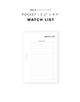 PR334 - Watchlist - Printable Insert